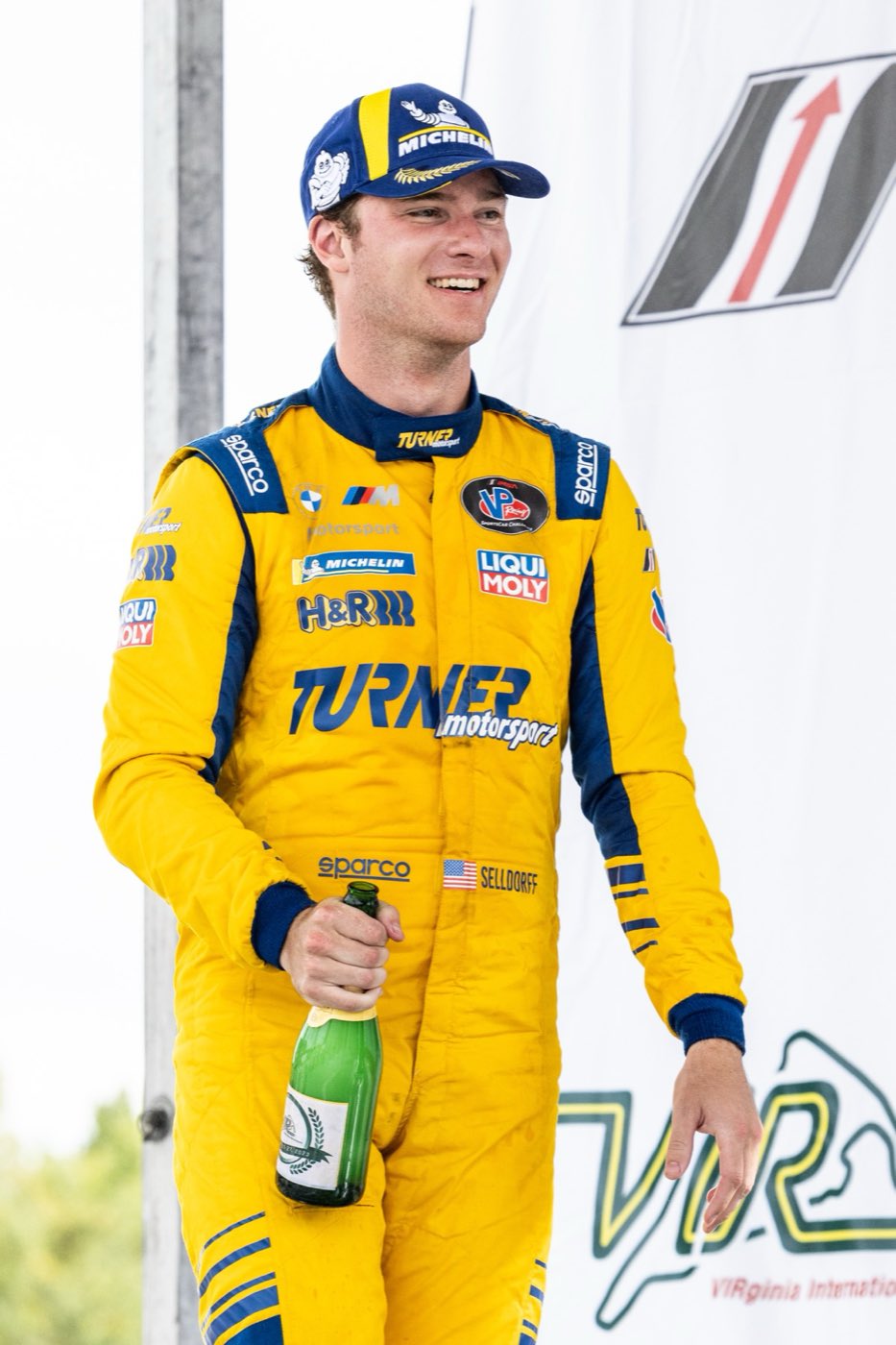 Podium celebration at Virginia International Raceway